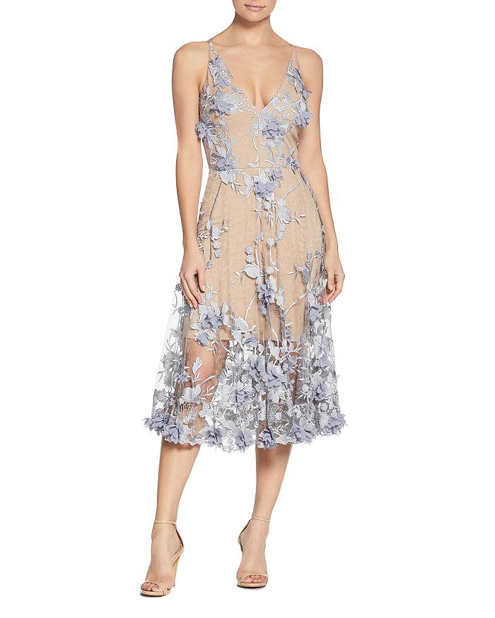 Bebe Women's Illusion Lace Midi Dress - Macy's