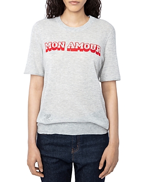 ZADIG & VOLTAIRE MON AMOUR CASHMERE TEE
