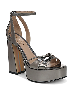 Sam Edelman Women's Kamille Strappy Platform High Heel Sandals In Metallic Olive