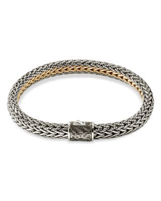Men&#39;s 18K Yellow Gold &amp; Sterling Silver Icon Bracelet, 8mm