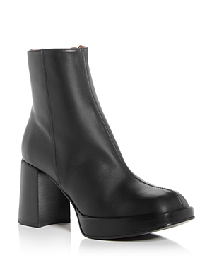 Tod's Platform Block Heel Booties In Black