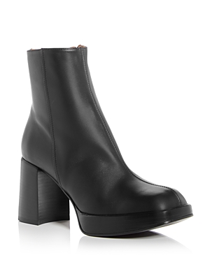 Shop Tod's Women's Platform Block Heel Booties In Black