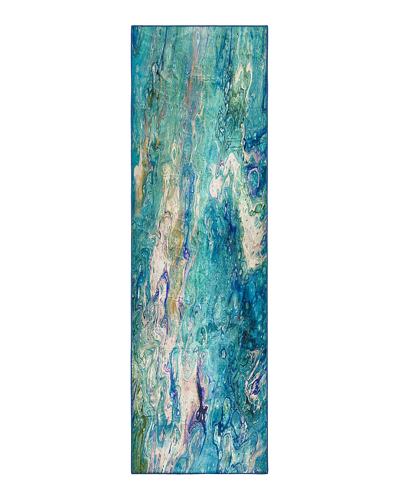 Dalyn Rug Company Rug Company Kikiamo Kk4 Runner Area Rug, 2'3 X 7'6 In Lagoon/green