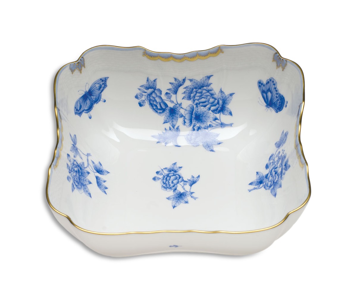 Herend Square Porcelain Fruit Dish