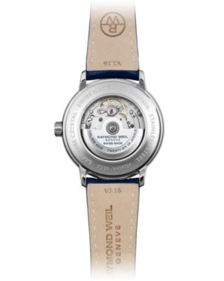Maestro Moon Phase Automatic Leather Watch, 39.5mm