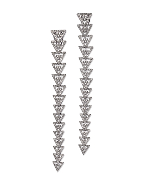 Bloomingdale's Diamond Triangle Halo Long Drop Earrings in 14K White Gold, 5.0 ct. t.w.