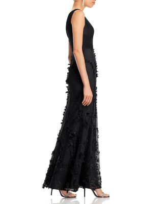 Aidan Mattox Floral Appliqué Mermaid Gown - Exclusive