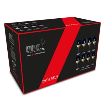  Vinum Chardonnay Glasses, Buy 6 Get 8