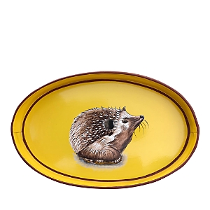Les Ottomans Iron Tray, 13 In Yellow Hedgehog