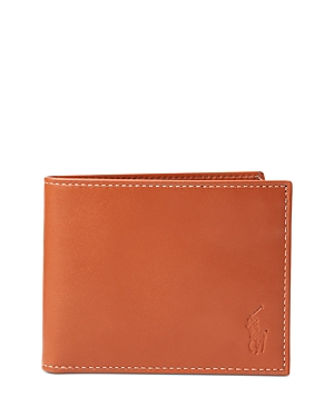 POLO RALPH LAUREN BURNISHED LEATHER BIFOLD WALLET