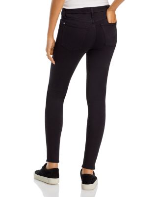 Slim Illusion High Rise Ankle Skinny Jeans in Luxe Black