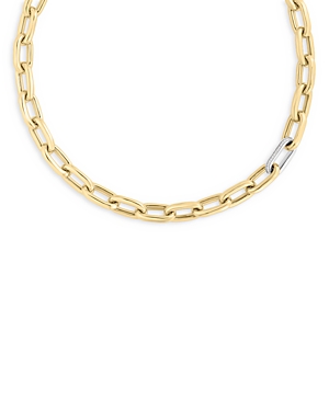Roberto Coin 18K Yellow Gold Diamond (0.57 ct. t.w) Large Bead Chain Necklace, 18