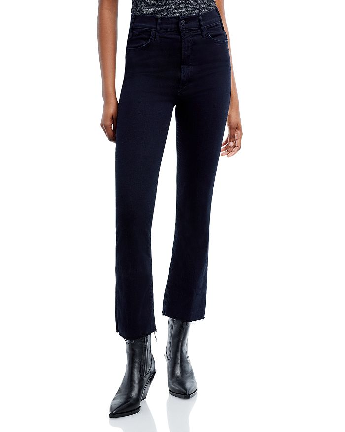 MOTHER The Hustler High Rise Frayed Flare Leg Ankle Jeans | Bloomingdale's