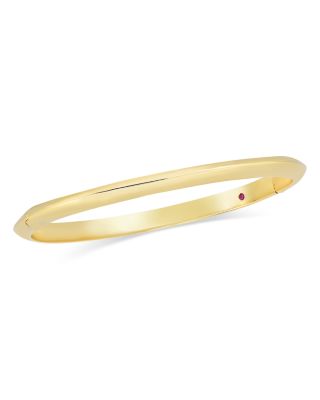 Roberto Coin - 18K Yellow Gold Knife Edge Hinged Bangle Bracelet