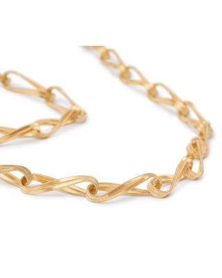 18K Yellow Gold Marrakech Onde Double Link Necklace, 18"