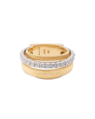 18K Yellow & White Gold Masai Diamond Strand Ring