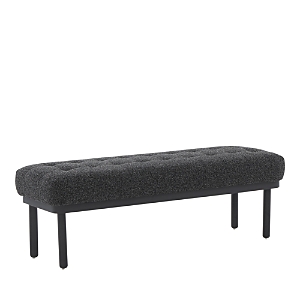 Tov Furniture Olivia Boucle Bench In Black