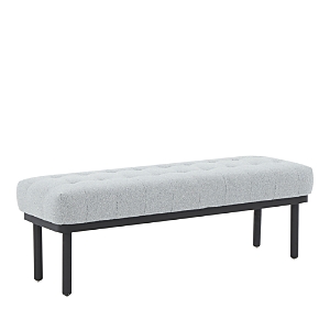 Shop Tov Furniture Olivia Boucle Bench In Gray