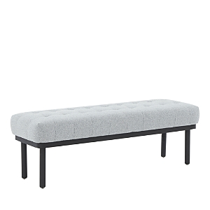 Tov Furniture Olivia Boucle Bench In Gray