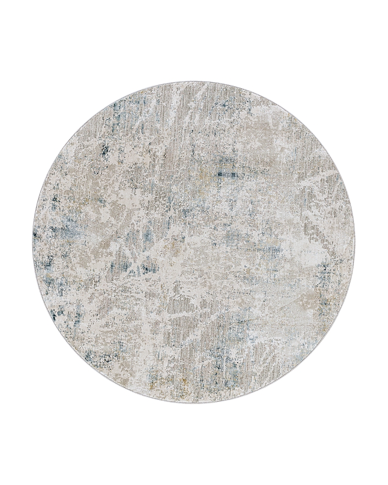 Surya Brunswick Bwk-2306 Round Area Rug, 6'7 X 6'7 In Ivory/blue
