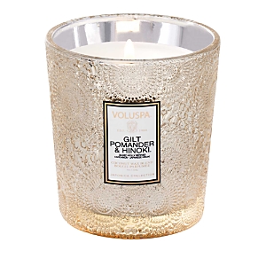 Voluspa Gilt Pomander And Hinoki Classic Candle, 9 Oz.