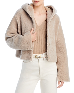 Nour Hammour Cooper Shearling Hooded Coat