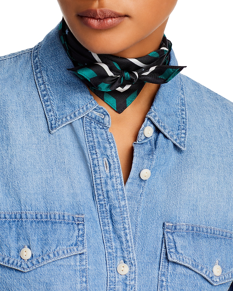Echo The Signs Silk Square Scarf