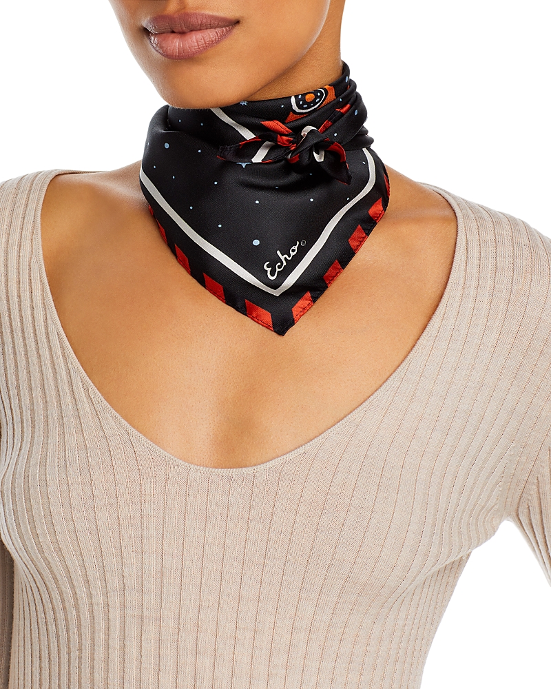 Echo The Signs Silk Square Scarf