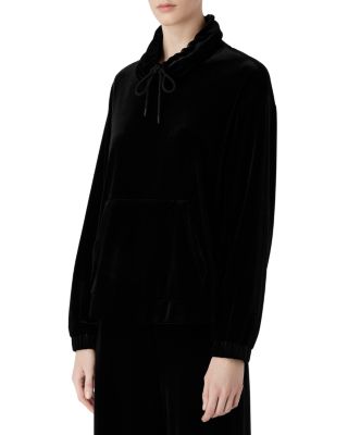 Armani best sale velour hoodie