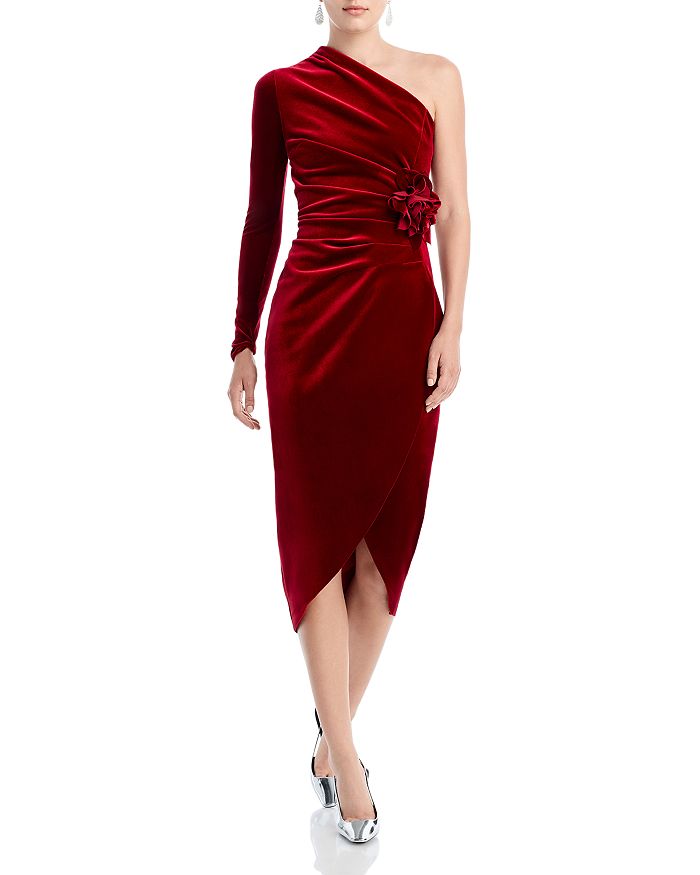 Chiara Boni La Petite Robe Agapios Velvet One Shoulder Dress ...