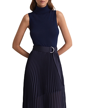 Reiss Womens Navy Edna Sleeveless Wool Jumper In Navy