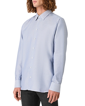 Armani Collezioni Emporio Armani Regular Fit Button Down Shirt In Solid Light