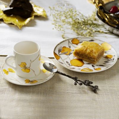 Pomegranate Demitasse Cup &amp; Saucer, Set of 4