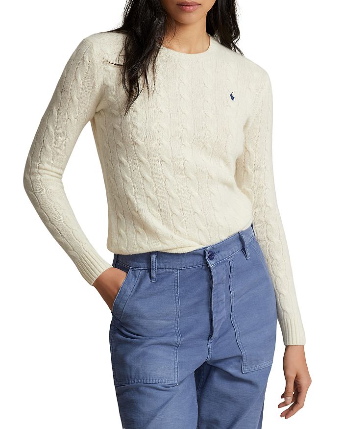 Ralph Lauren Cable Knit Wool & Cashmere Sweater | Bloomingdale's