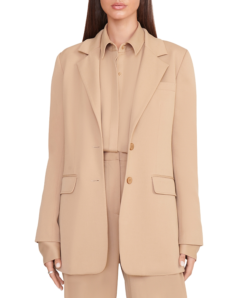 Staud City Longline Blazer In Camel