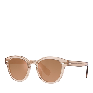 Oliver Peoples Cary Grant Square Sunglasses, 50mm In Pink/brown Mirrored Solid