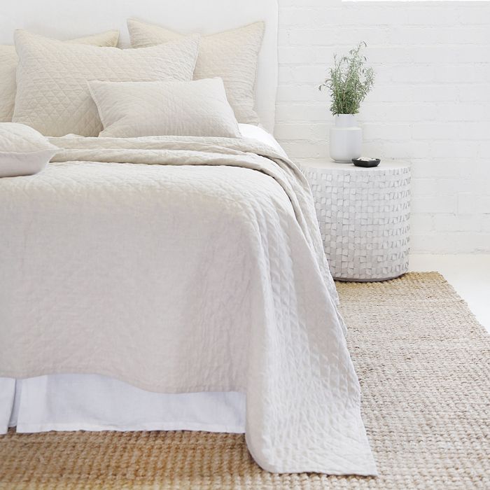 Pom Pom At Home Hampton White Coverlet, Twin