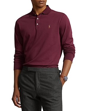 Polo Ralph Lauren Classic Fit Long Sleeve Polo Shirt In Harvard Wine