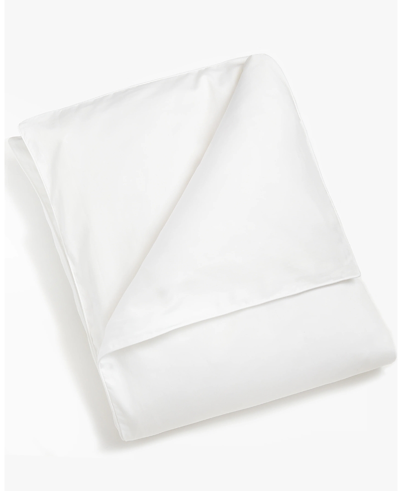Gooselings Solid White Baby Duvet Set In White
