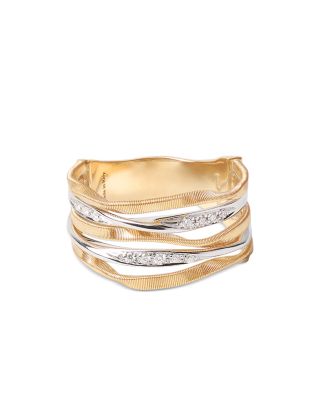 18K Yellow Gold Marrakech Onde Diamond Multirow Ring
