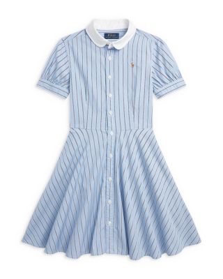 Ralph Lauren - Girls' Striped Cotton Shirt Dress - Big Kid