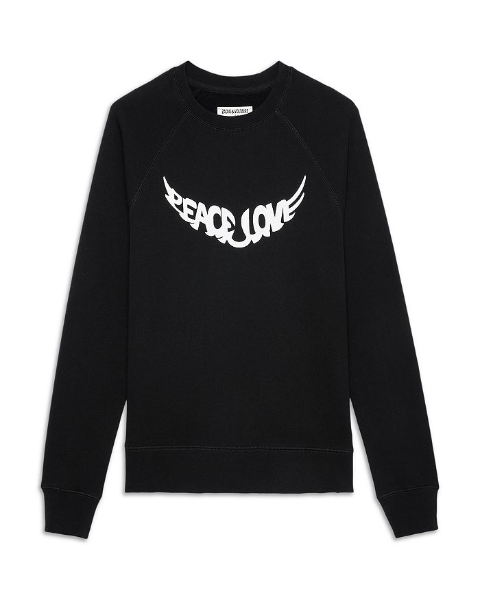 Zadig & Voltaire Unisex Peace & Love Cotton Sweatshirt