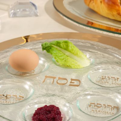 Judaica Challah Platter, Gold