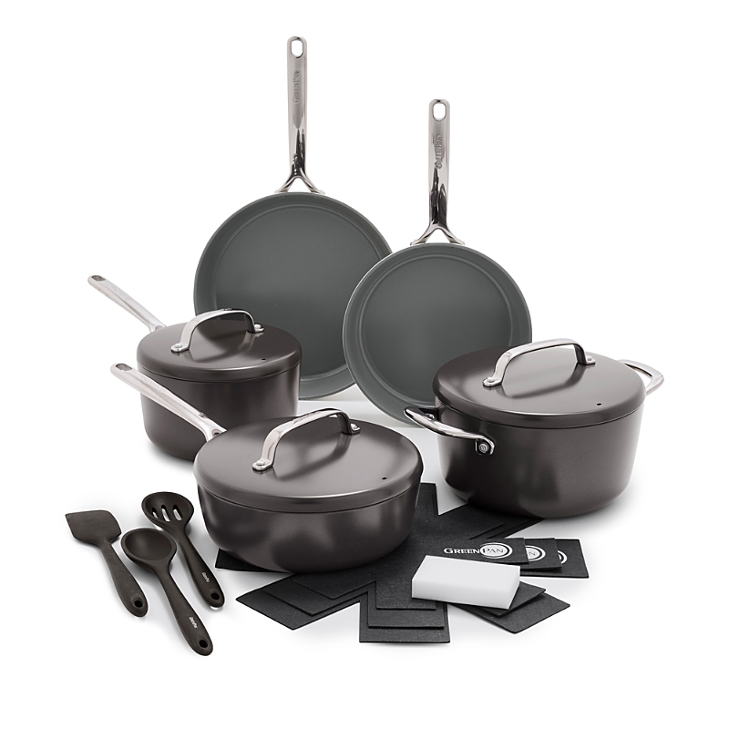 Greenpan Gp Infinite8 11-piece Anodized Aluminum Ceramic Nonstick Cookware Set In Cocoa