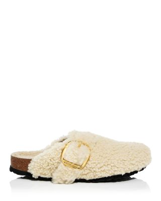 Women's Boston Big Buckle Teddy Shearling Clogs