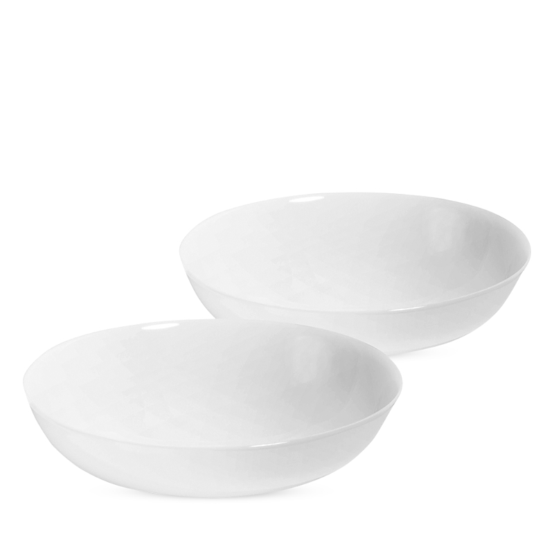 Richard Brendon Large Coupe Bowl, Set Of 2 In White