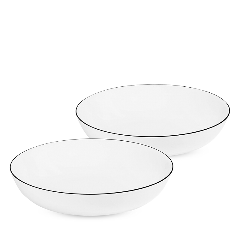 Richard Brendon Large Coupe Bowl, Set Of 2 In Black/white