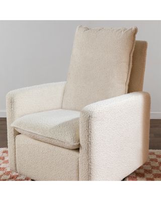 Cali Pillowback Swivel Glider in Boucle