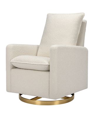 Cali Pillowback Swivel Glider in Boucle