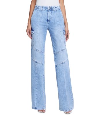 L'AGENCE Brooklyn High Rise Utility Wide Leg Jeans in Brewer ...